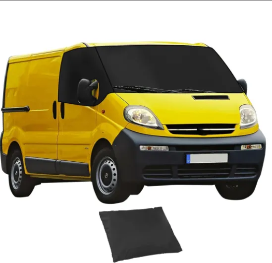 Couverture de Pare-Brise Avant pour Opel Vivaro/Renault Trafic/Nissan Primastar, 600D Oxford Couverture de Pare-Brise de Voiture étanche Pare-Soleil Vauxhall Vivaro