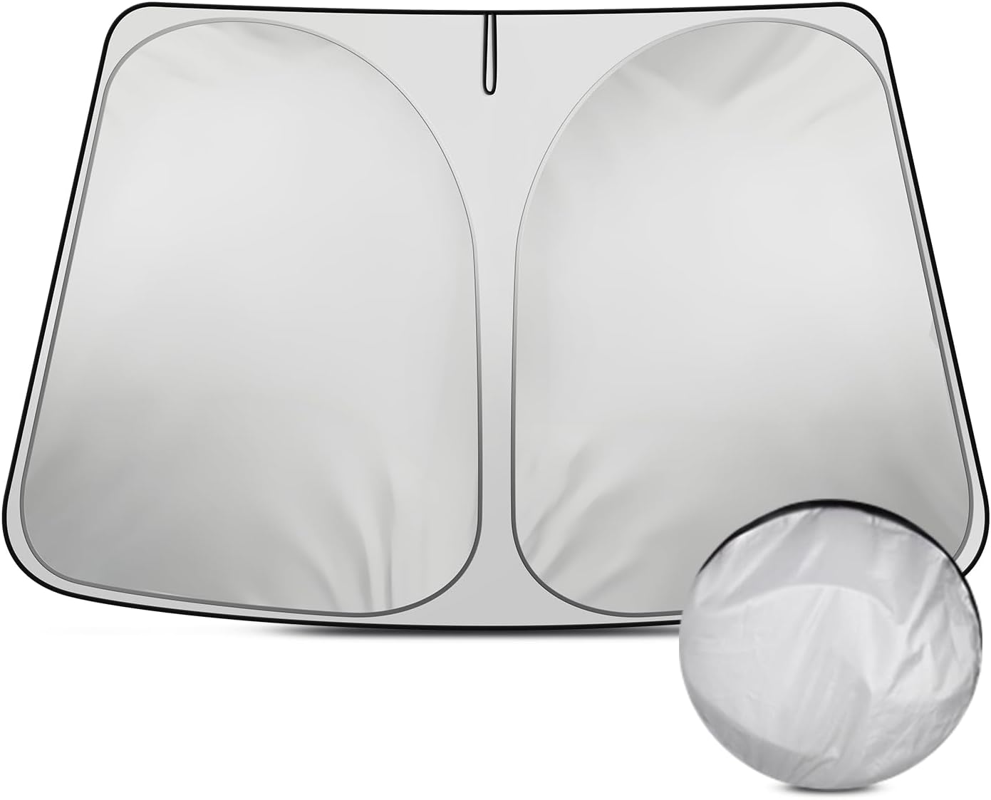 Pare-Soleil Pliable pour Toyota CHR 2018-2025, Pare-Soleil pour Pare-Brise Avant pour Ford Puma 2020-2025, Accessoires Bloque la Chaleur Protection Contre Les Rayons UV argent métallique