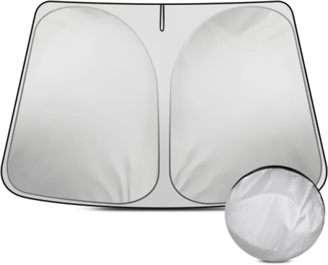 Pare-Soleil Pliable pour Toyota CHR 2018-2025, Pare-Soleil pour Pare-Brise Avant pour Ford Puma 2020-2025, Accessoires Bloque la Chaleur Protection Contre Les Rayons UV argent métallique