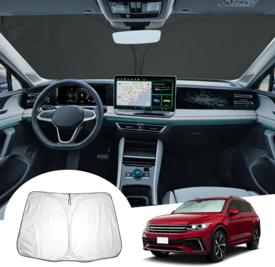 Compatible avec VW T1-guαn 3 2024 2025 Pare-Soleil pour Pare-Brise avant intérieur, T1-guαn III 2024 Parasol Protection Solaire, Refroidissement Protection UV, T1-guαn 3 Accessoires T1-guαn 3 2024+