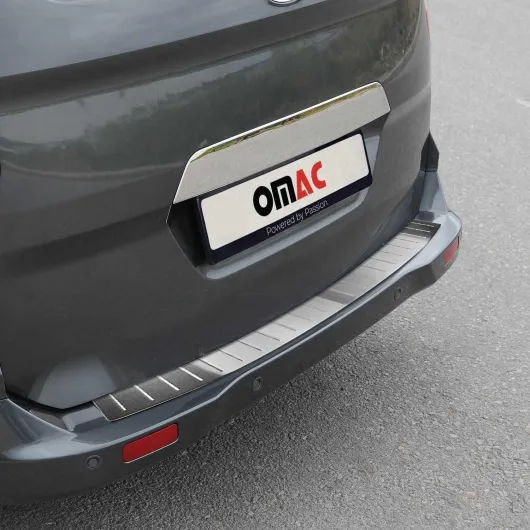 Protection Seuil Coffre Pare-Chocs Arrière Compatible avec pour Ford Transit Tourneo Courier 2014-2023 INOX Brossé