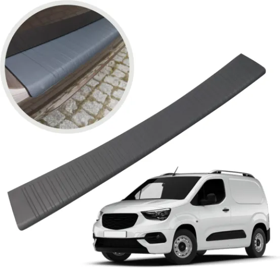 Protection de Pare-Chocs arrière - Compatible avec Opel Combo 2018- - Plastique : polyuréthane, Noir Mat - Protection de seuil de Coffre pour protéger Votre Voiture des Rayures