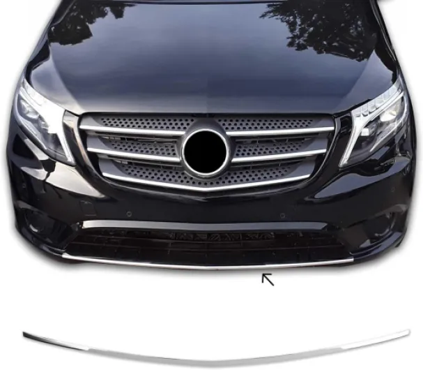 Garniture de Pare-Chocs Avant pour Mercedes Vito W447 2014-2025 en Acier Chromé