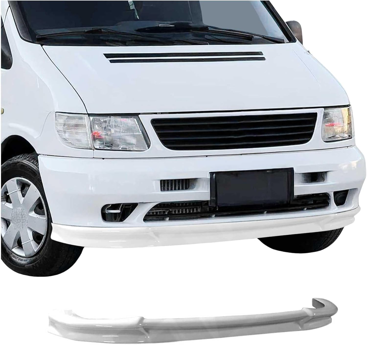 Lame de Pare-Chocs Avant pour Mercedes Vito W638 1996-2003 ABS Gris