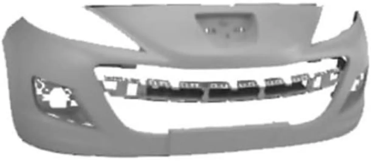 Pare-choc avant à peindre compatible avec Peugeot 207 phase 2 depuis 2009