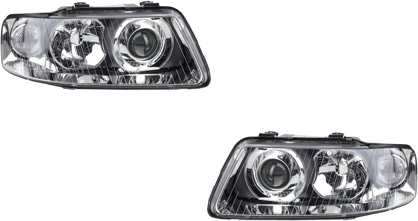 Johns, Jeu de phares pour Audi A3 (8L) 09/00-05/03 H7/H1 - Kit gauche et droit