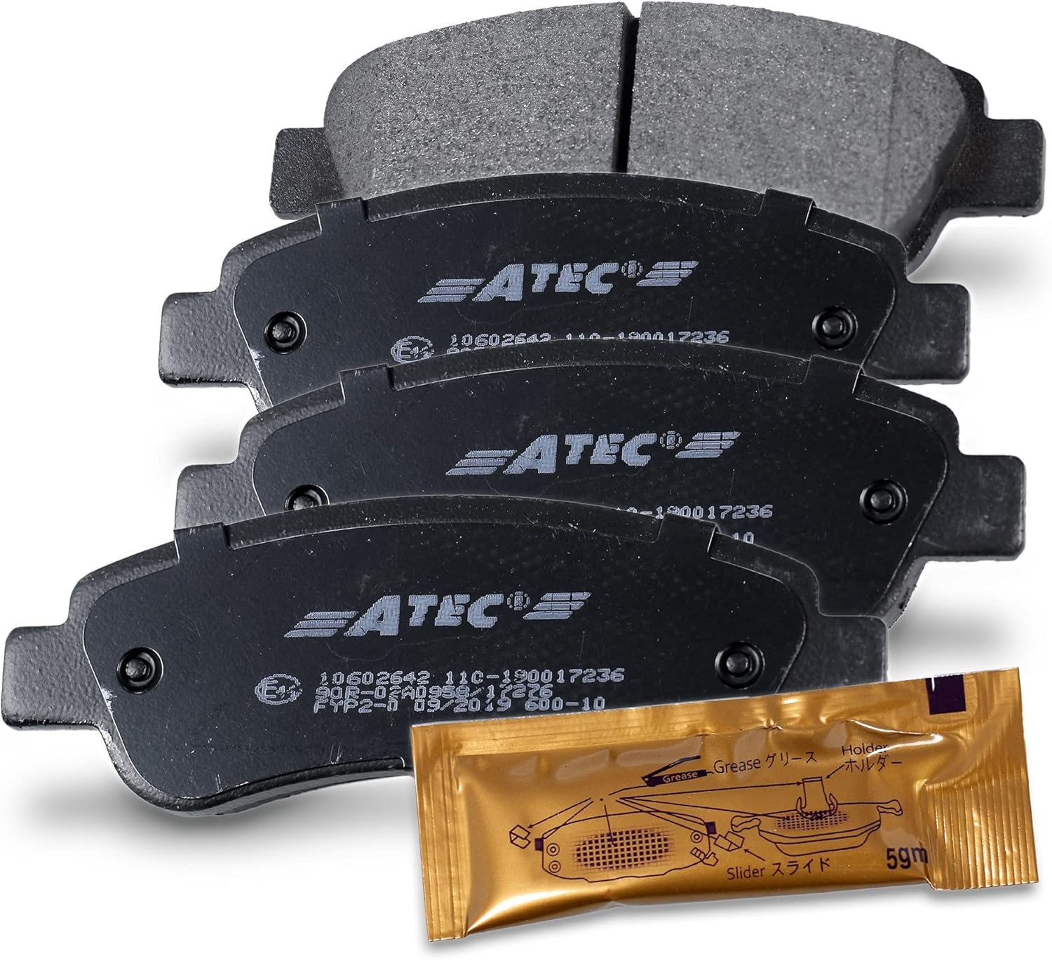 ATEC Germany Jeu de plaquettes de frein arrière, plaquettes de frein arrière, 4 pièces, Compatible avec CITROËN JUMPER, FIAT DUCATO (250 ), PEUGEOT BOXER