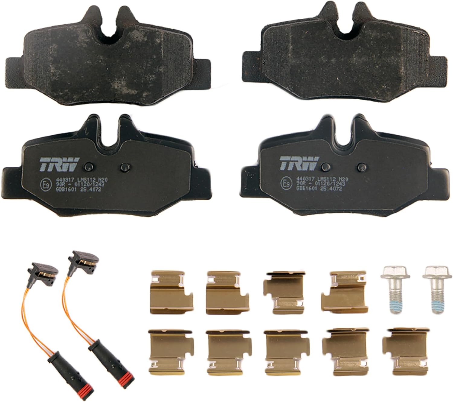 GDB1601 Plaquettes de Frein Kit de 4 pour Mercedes-Benz Vito Autobus/Autocar (W639) 2003 - Essieu Arrière et Autres Véhicules