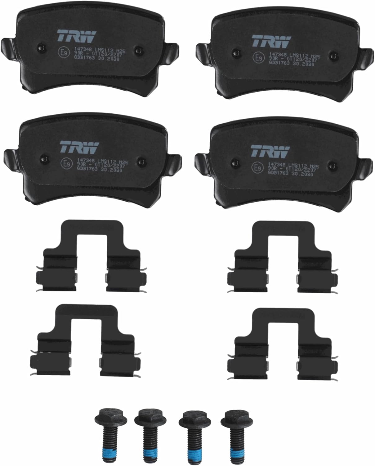 GDB1763 Plaquettes de Frein Kit de 4 pour Volkswagen Tiguan/Tiguan Limited (5N ) 2007-2018 Essieu Arrière et Autres Véhicules Simple