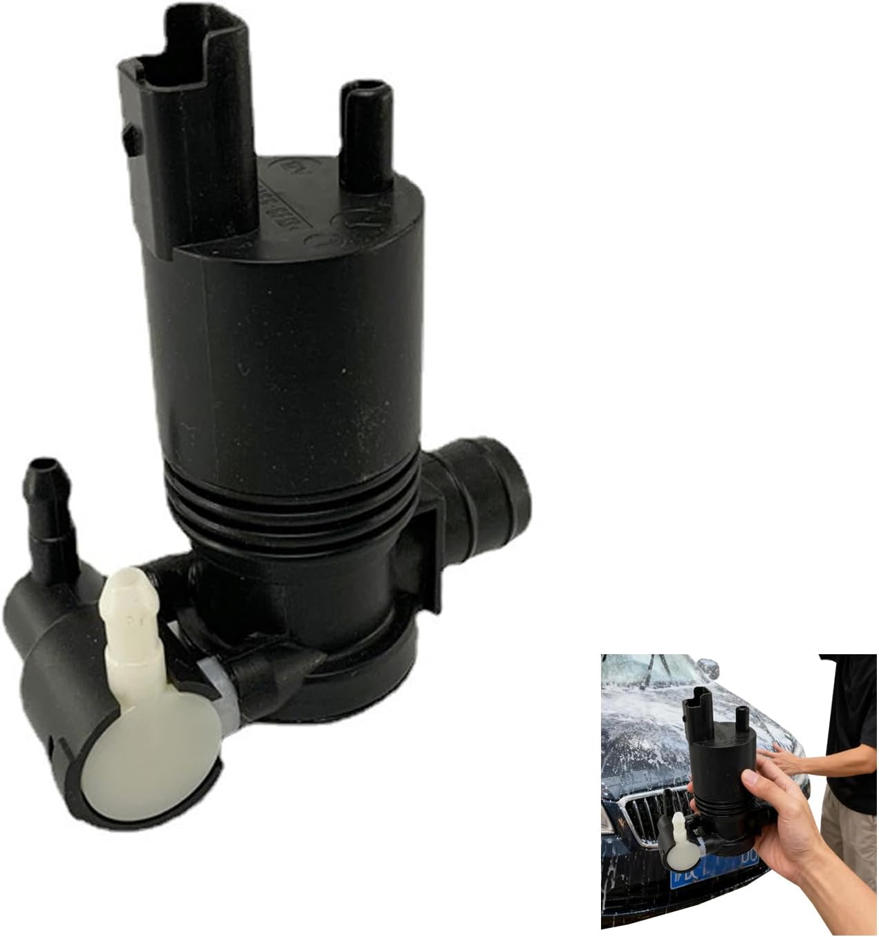 Pompe de Lave-Glace Universelle pour Citroën, Peugeot, Renault, Dacia, Fiat, Opel - Modèles Inclus Clio, Twingo, Duster, 207, 307 - Références OEM 643475, 9643447980, 643470