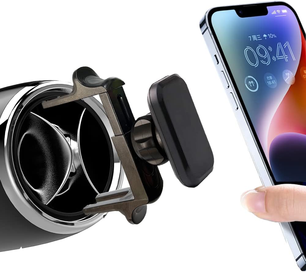 Support de téléphone de Voiture, pour Mini Cooper, Alfa Romeo Mito, Fiat 500, Citroen berlingo, Renault Alaskan Clio, Mercedes Classe A/B/C/G/E (Ventilation Ronde)