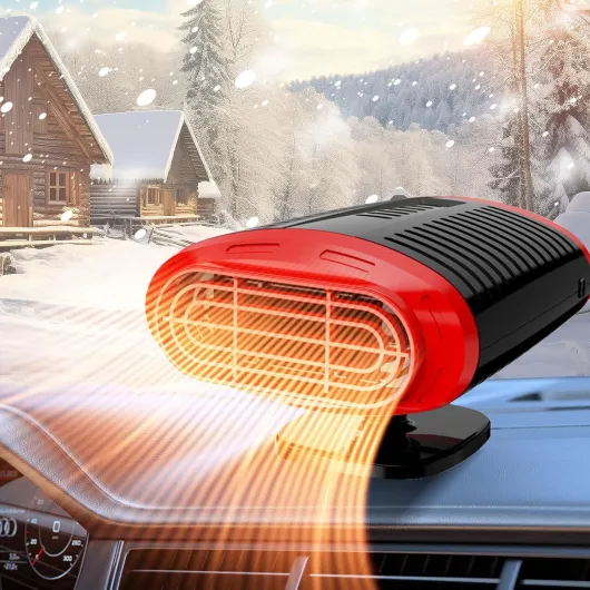 Chauffage de Voiture 12V, Dégivreur et Désembuage 2 en 1, Chauffage Rapide/Refroidissement Dégivrant, 150W Chauffage de Voiture avec Prise Allume-Cigare pour Désembuage, Chauffage de Rechange