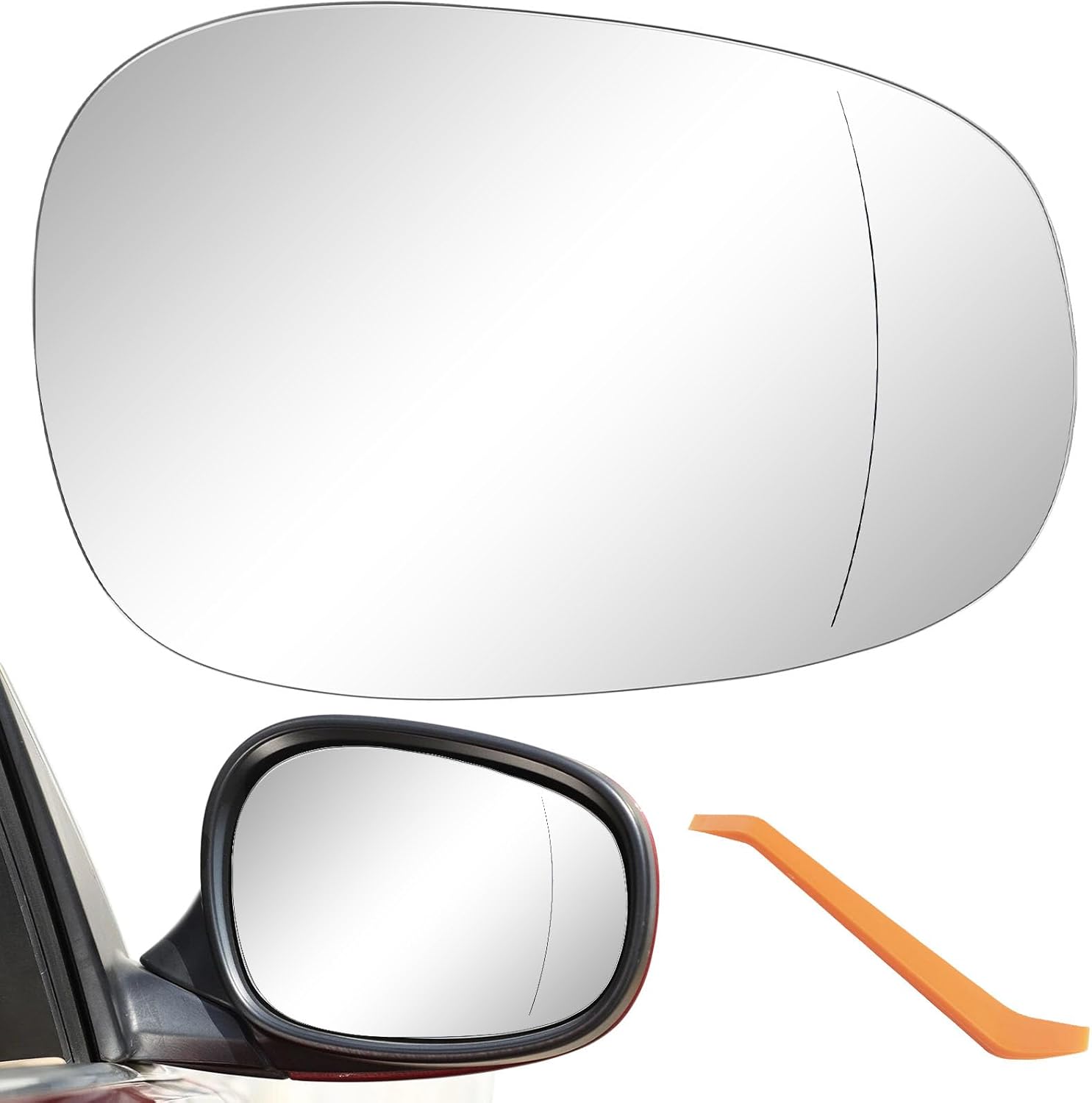 Rétroviseur Extérieur Voiture Compatible avec BMW 1ER 3ER E81 E90 E91 2009-2012 E88 Cabriolet 2012-2013 E92 Coupé E93 Cabriolet 2011-2013 Verre de Rétroviseur Pemplacement Asphérique (Droite)