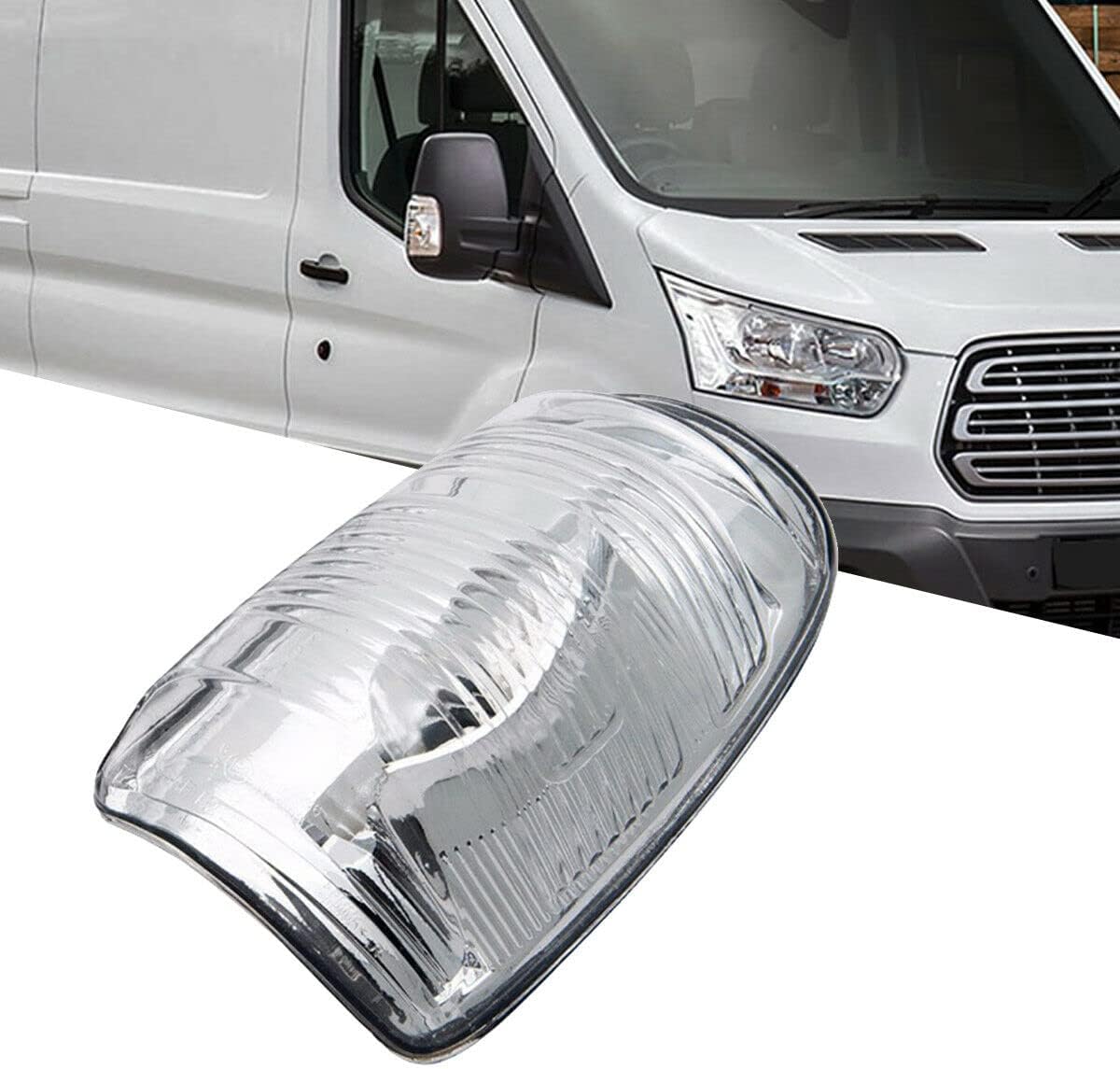 Clignotant de rétroviseur de portière ambré/transparent compatible avec Ford Transit MK8 2014 > ON (côté droit - lentille transparente)