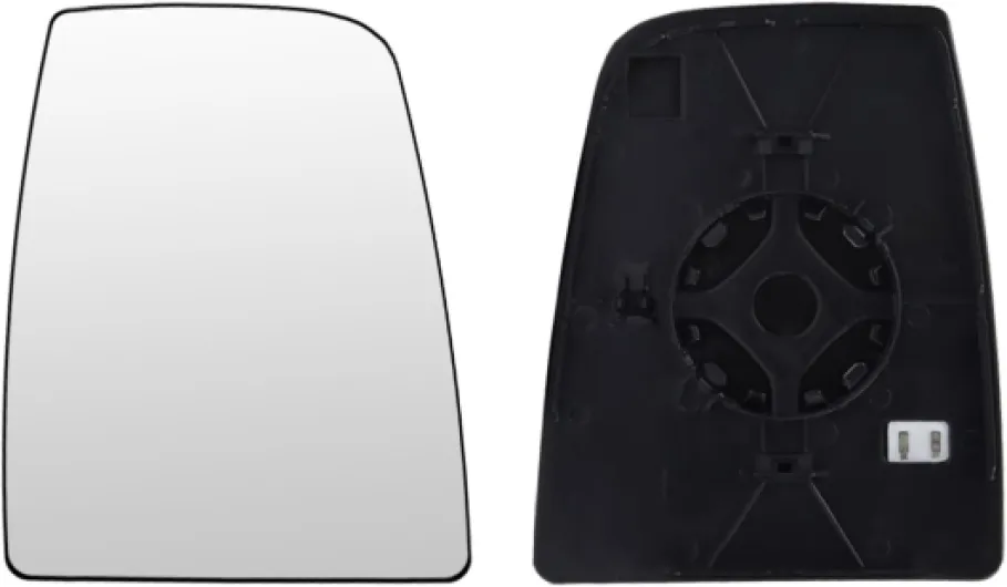 Mingke Verre de Rétroviseur Droite Compatible avec Ford Transit MK8 2014-2023 Glace Retroviseur Exterieur avec Chauffant et Plaque de Support Supérieur Droit