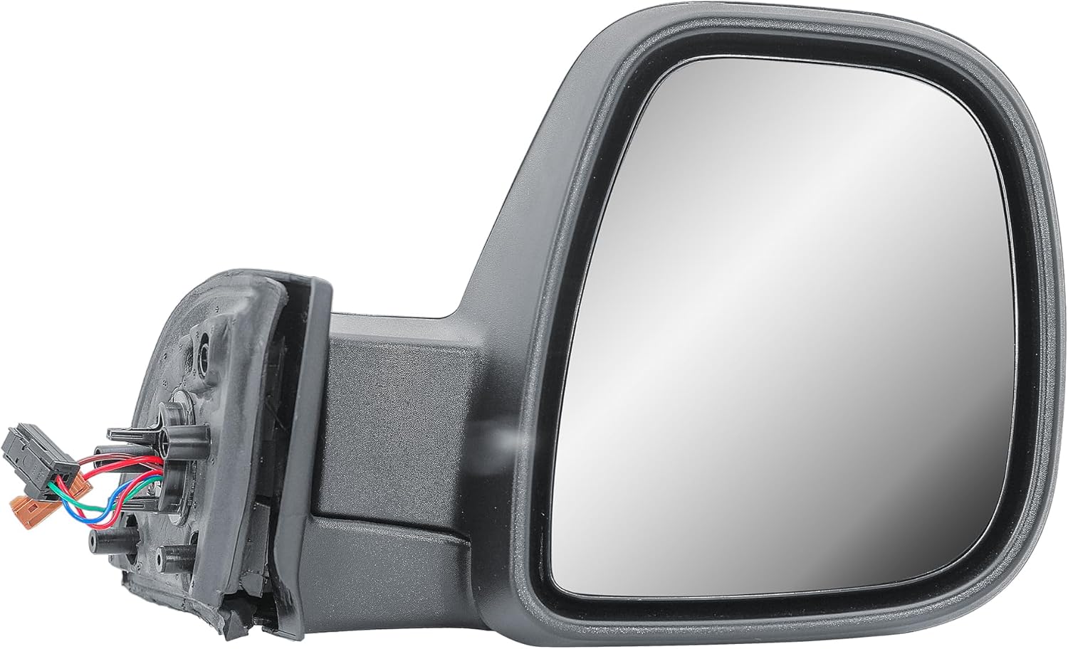 Rétroviseur extérieur droit, électrique et chauffant, rabattable manuellement, couvercle noir mat, pour Citroën Berlingo, Peugeot Partner 2012-2018