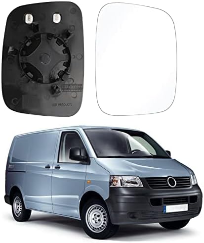 Verre de Rétroviseur remplacement pour VW T5 2003-2009, Rétroviseur Extérieur Réglable Adapté remplacement pour VW Caddy 2004-2015, Verre de Recul Miroir (Droit) for T5 2003-2009-Droit