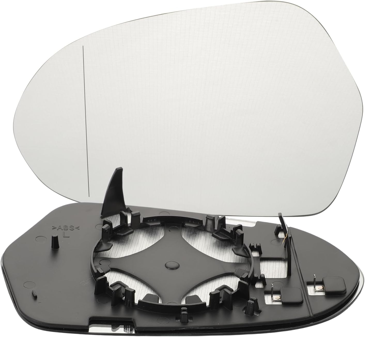 KASturbo Miroir de rétroviseur gauche asphérique chauffant avec plaque arrière pour Audi A6 2011 2012 2013 2014 2015 2016 2017 2018 OEM : 4G0857535 4G0857535B