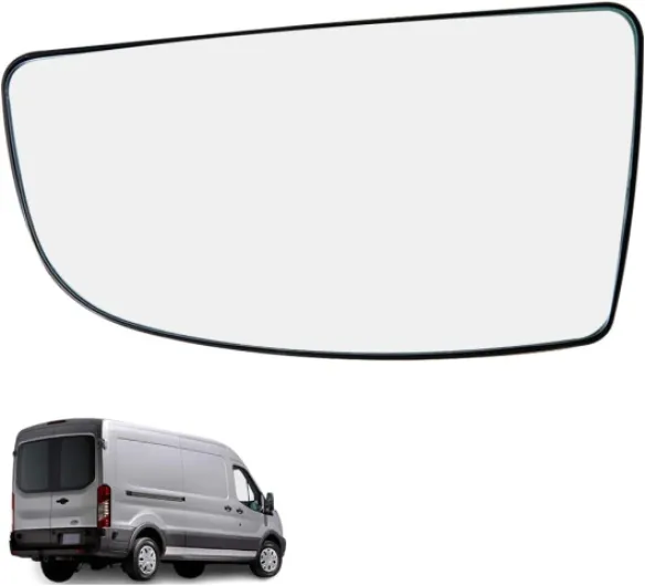 Verre de Rétroviseur Gauche, Rétroviseur de Voiture en Verre Chauffant Rétroviseur Extérieur Gauche Compatible avec Ford Transit MK8 2014-2021 Gauche Inférieur