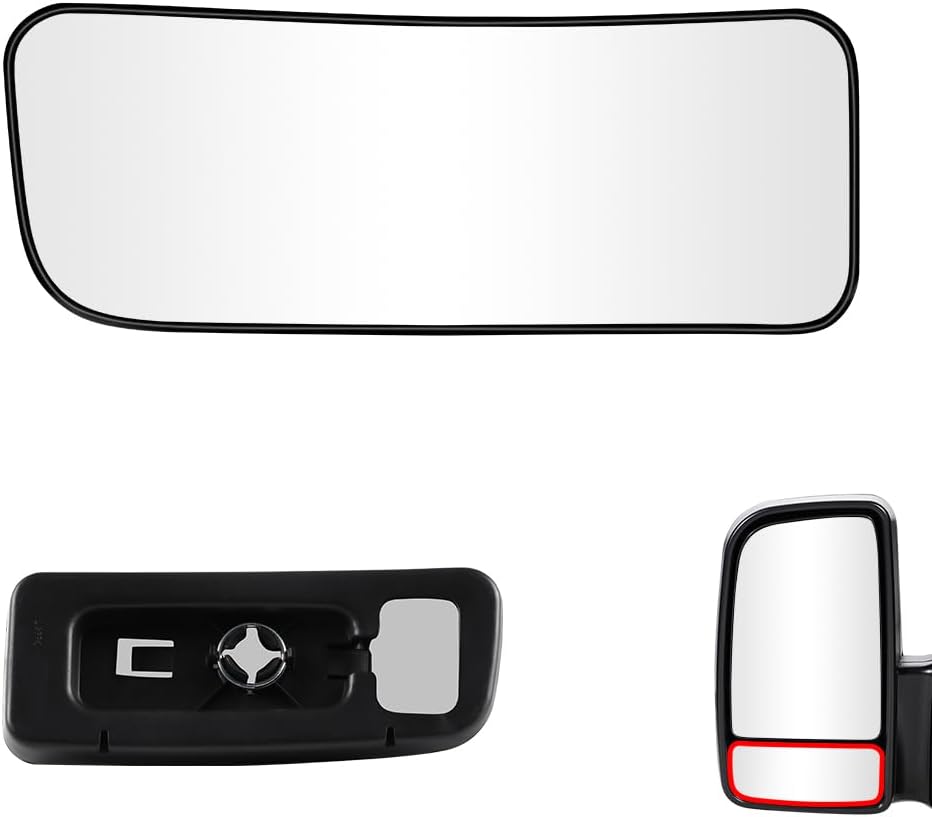 Verre de Rétroviseur Remplacement pour Mercedes-Benz Sprinter 906 2006-2018 VW Volkswagen Crafter 2006-2016 Non Chauffé Retroviseur Extérieur (Inférieur Gauche) Pour Sprinter (06-18) Inférieur Gauche-Non Chauffé
