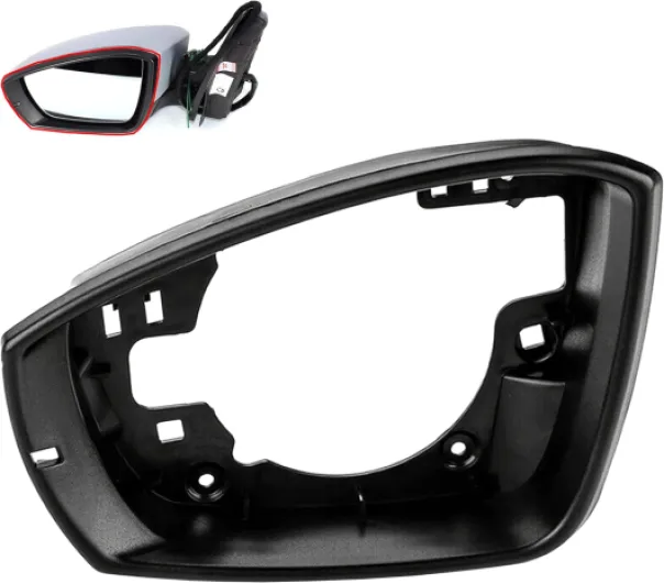 INLY Cadre de rétroviseur extérieur gauche compatible avec Volkswagen Polo 6R0857601B 6R0857601B9B9 317181320111 (2010-2017)