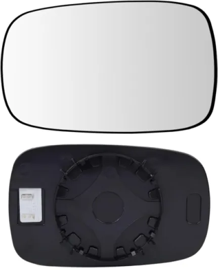 Mingke Verre de Rétroviseur Gauche Compatible avec Renault Clio MK3 2005-2009 Megane MK2 2002-2009 Scenic MK2 Grand Scenic MK2 2003-2009,Glace Retroviseur Exterieur avec Chauffant et Plaque de Support Conducteur (05-09)