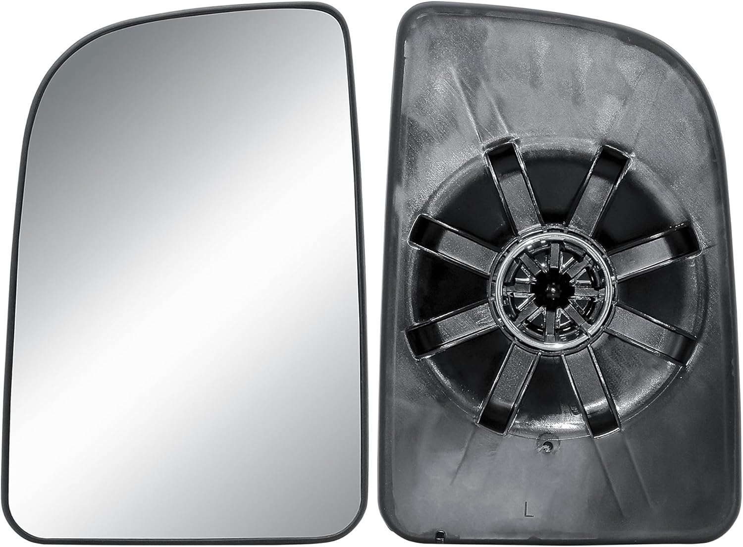 Rétroviseur extérieur gauche de rechange - Grand verre supérieur avec plaque arrière - Rétroviseur manuel pour Mercedes Sprinter 907 910 2019-2025 gauche (côté conducteur)