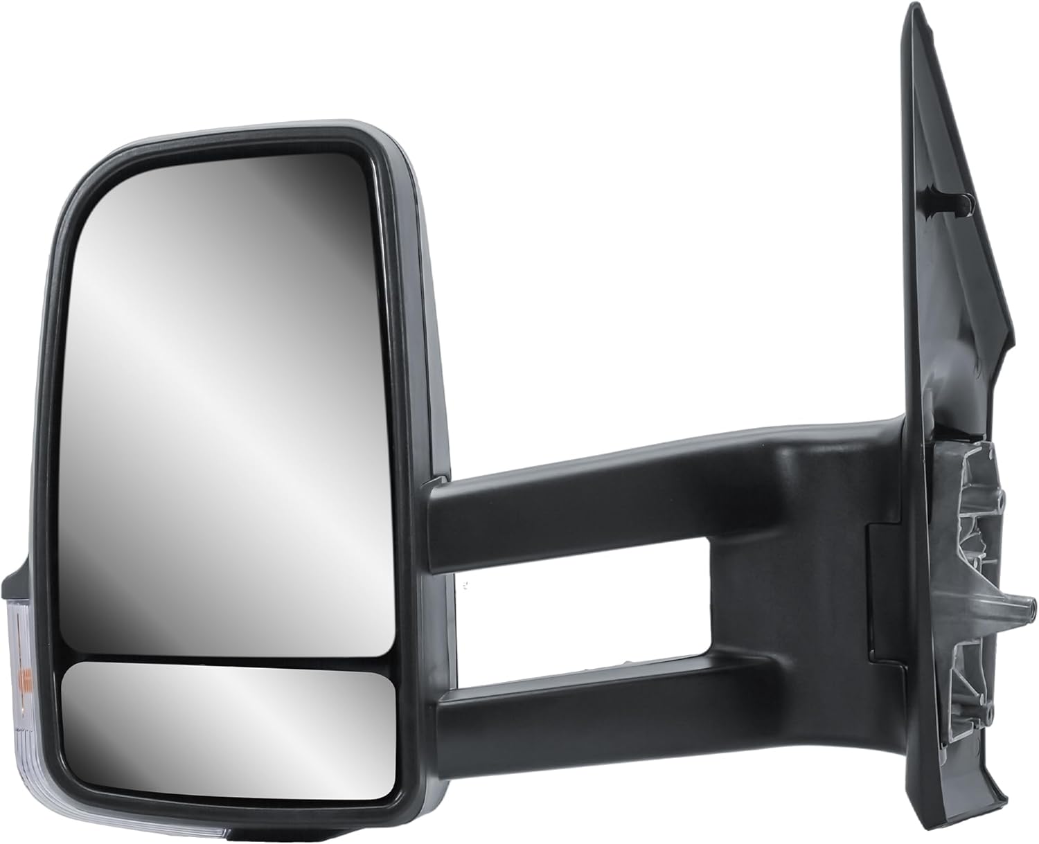 Rétroviseur extérieur gauche côté conducteur, bras long, électrique et chauffant, pliable, manuel, noir mat, couvercle pour Mercedes Sprinter 907/910 2019-2024 côté gauche (côté conducteur)