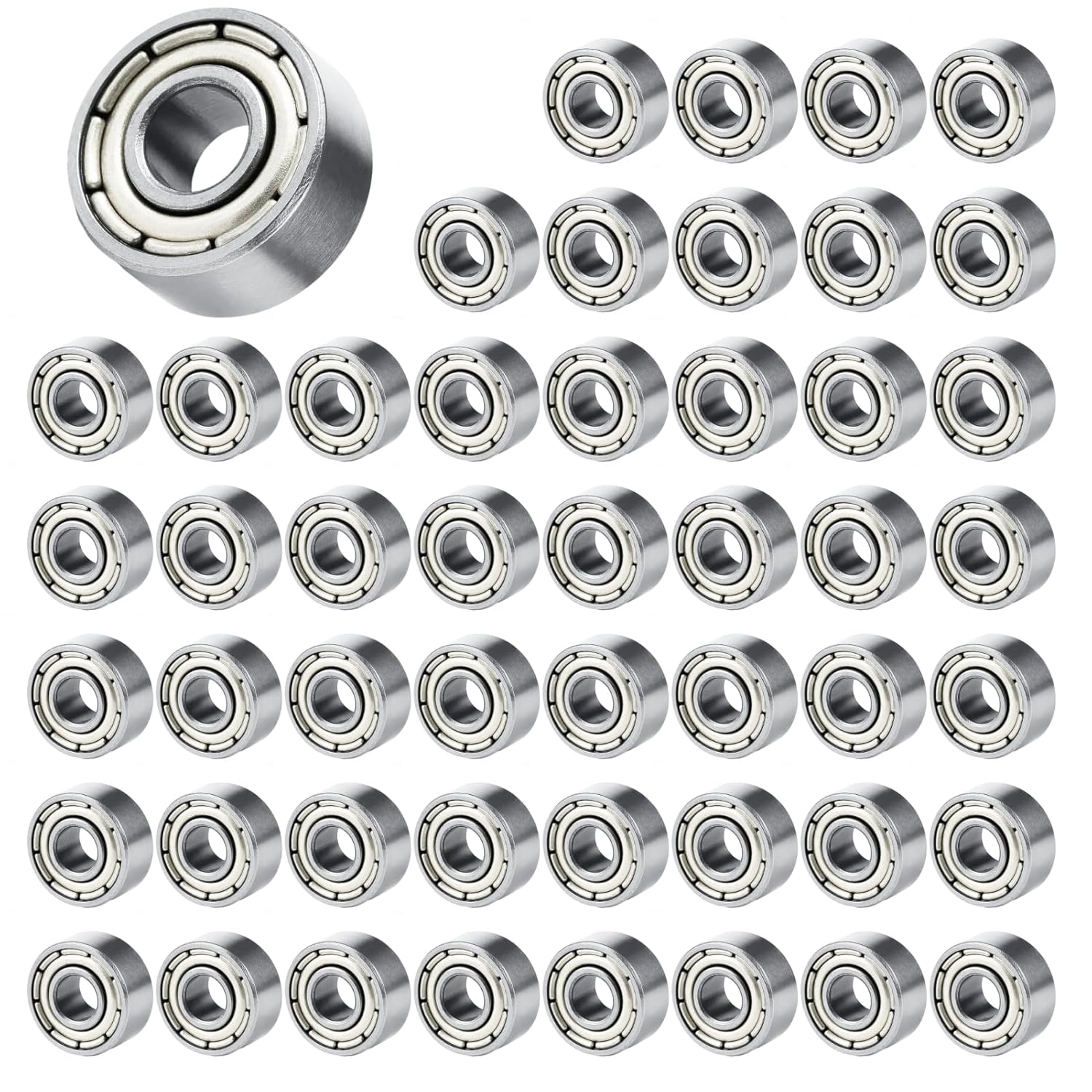 50 Pièces 693ZZ Roulements à Billes Miniatures, Roulement à Bille de Précision (3x8x4 mm), Roulements en Acier au Carbone pour Skateboards, Chariots, Moteurs Électriques et Plus