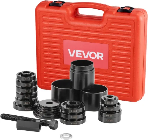 Kit de Presse à Roulements de Roue Avant 23PCs, Outils d'Extraction de Roulements FWD, avec Vis Coulissante, Bagues, Plaques de Manchon et Étui de Rangement, pour Démontage et Montage, Auto