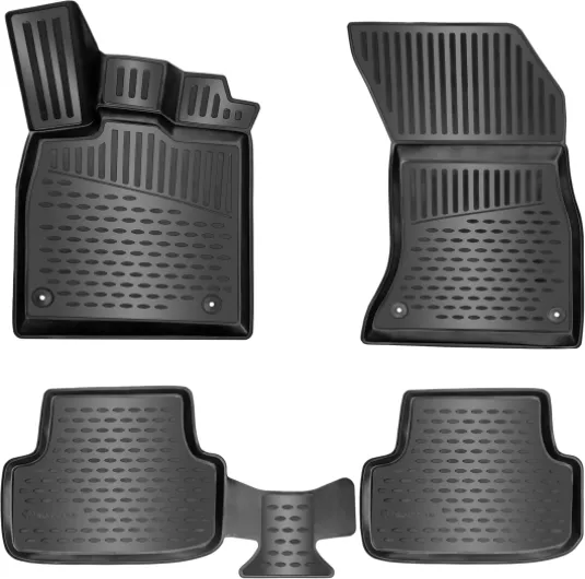 ELMASLINE 3D Tapis de Sol pour Mercedes Classe C W205 2014-2025 - Tapis de Voiture en Caoutchouc avec Bords Extra Hauts - Accessoires Auto W205 (2014-2021)