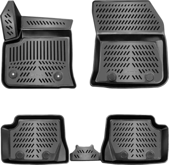 ELMASLINE 3D Tapis de Sol pour Opel Mokka-E (Électrique) - 2021-2025 - Ne Convient Pas aux Moteurs à Combustion !!! - Tapis de Voiture en Caoutchouc avec Bords Extra Hauts - Accessoires Auto Opel Mokka-e 2021-2025 (Électrique)