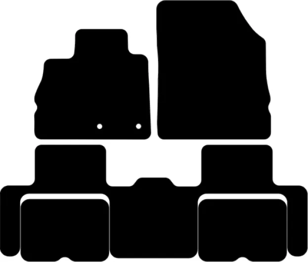 Tapis de Sol Compatible avec Renault Scenic/Grand Scenic 2016-2024 Correspondant à la Version: avec tiroirs de Rangement - Qualité: Basic Scenic/Grand Scenic 2016-2024 - Avec tiro Vers - 2 Basic