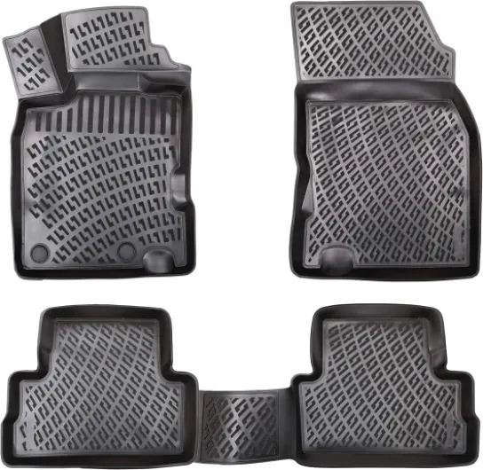 ELMASLINE 3D Tapis de Sol pour Renault Megane 3 de 2008 à 2016 - Tapis de Voiture en Caoutchouc avec Bords Extra Hauts - Accessoires Auto MEGANE 3 III Berline (2008-2016)