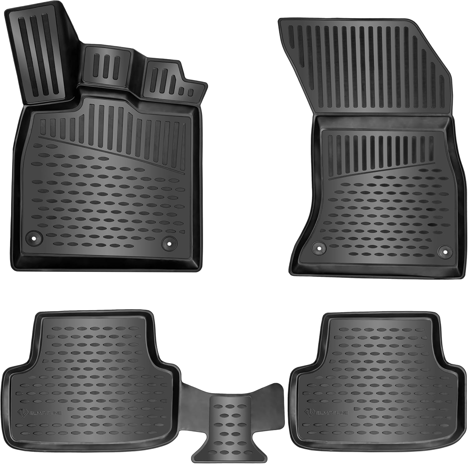 ELMASLINE 3D Tapis de Sol pour Toyota C-HR de (2016 à 2023) - Tapis de Voiture en Caoutchouc avec Bords Extra Hauts - Accessoires Auto