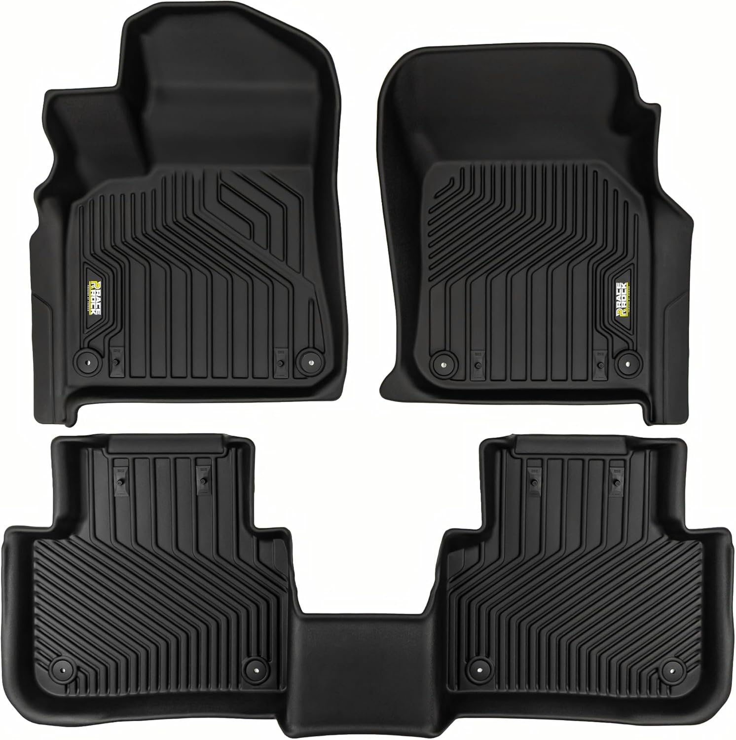 FROGUM Race Rock Tapis de Sol Voiture 2 en 1 TPE + Moquette pour Porsche Cayenne III Depuis 2017, pour Volkswagen Touareg III Depuis 2018- Les Bords Plus Hauts à 20 cm