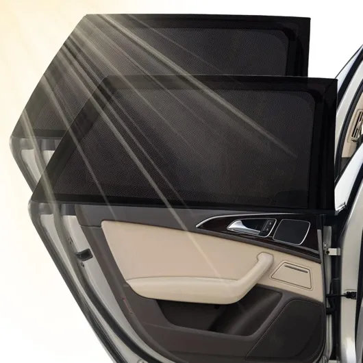 Joyblossom Pare Soleil Voiture Bébé,2 Pièces Chaussette pour Enfants et Animaux,Bloquer Les Rayons UV Anti Moustiquaire,Taille Universelle pour Plupart des Voitures