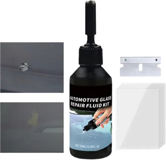 Kit De Réparation De Fissures pour Pare-Brise Automobile - Liquide Réparation Vitrage Auto Pare Brise - Solution Rapide pour Atelier Maison Débutants Et Professionnels