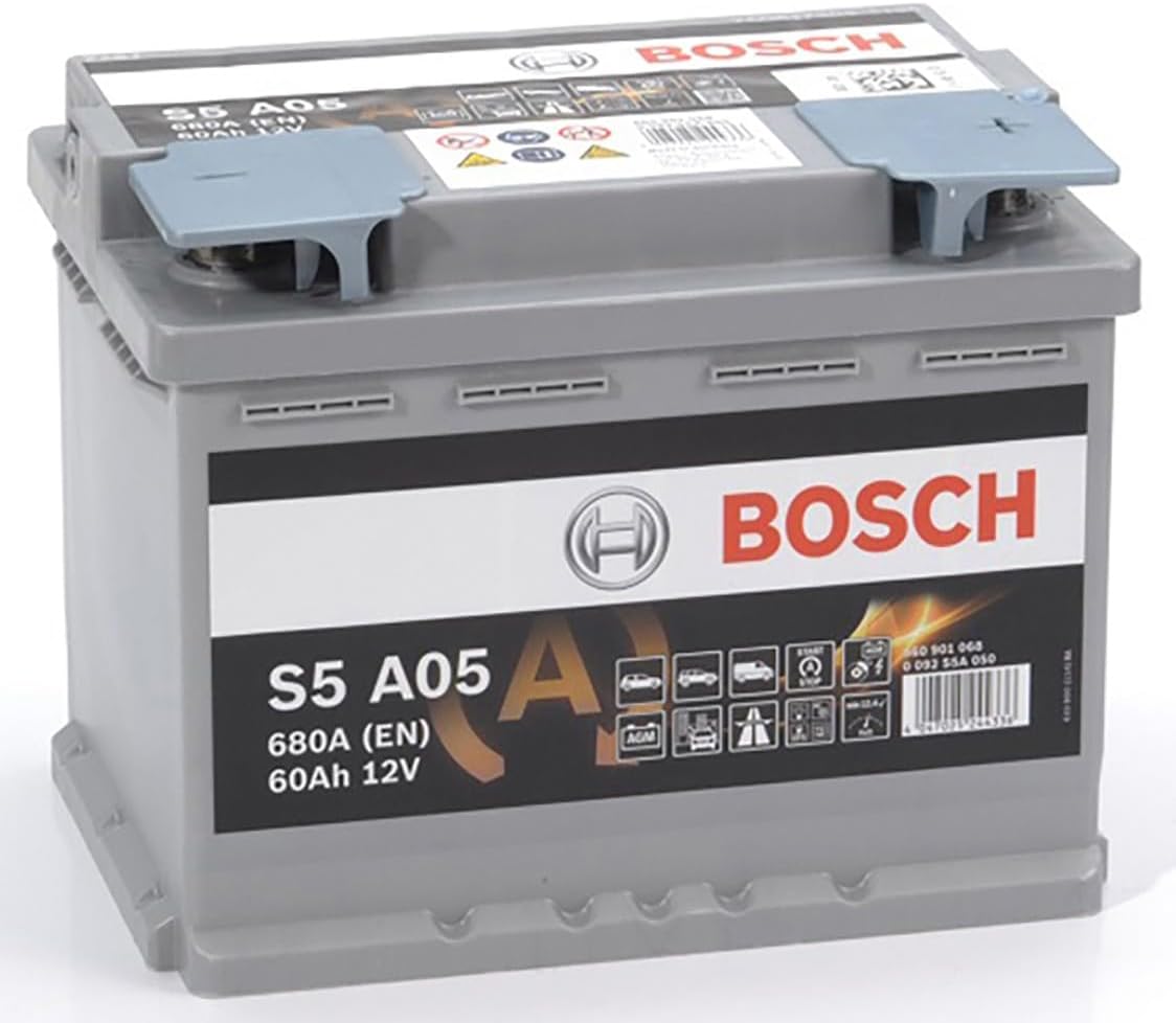 S5A05 - Batterie Auto - 60A/h - 680A - Technologie AGM - adaptée aux Véhicules avec Start/Stop