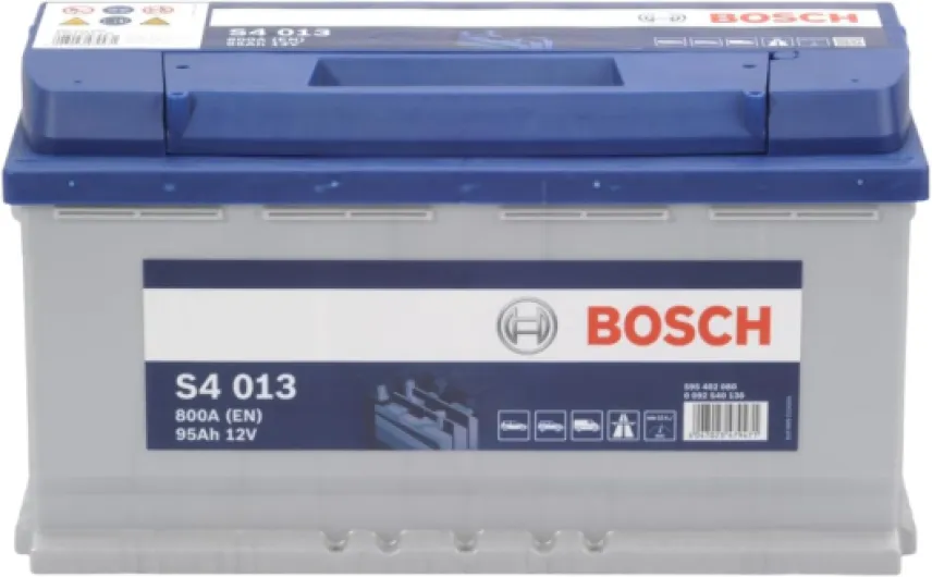 S4 013 Batterie Auto 95 A/h - 800 A - Batterie 12 V, Plomb-acide pour Véhicules sans Système Start/Stop, Polarité Gauche (-) Droite (+), 354 x 175 x 190 mm