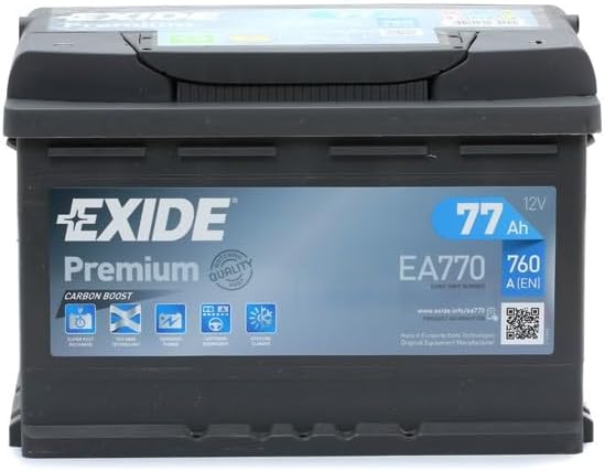 Exide EA770 Premium Batterie de Voiture, 77Ah/760A, 12V Unique