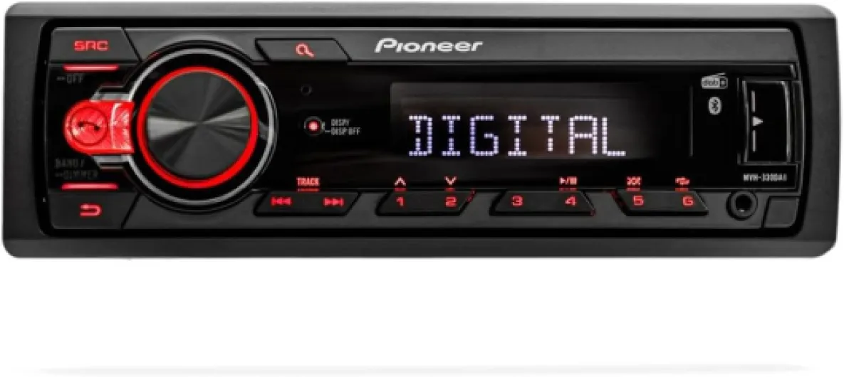 Pioneer MVH-330DAB Autoradio format 1 DIN, radios FM/DAB+, USB, Bluetooth Autoradio Bluetooth