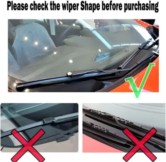 Balais d'essuie-glace avant de voiture compatible avec Ford Ecosport 2013-2017, brosses de pluie pour pare-brise et fenêtre de voiture 22'' + 16''