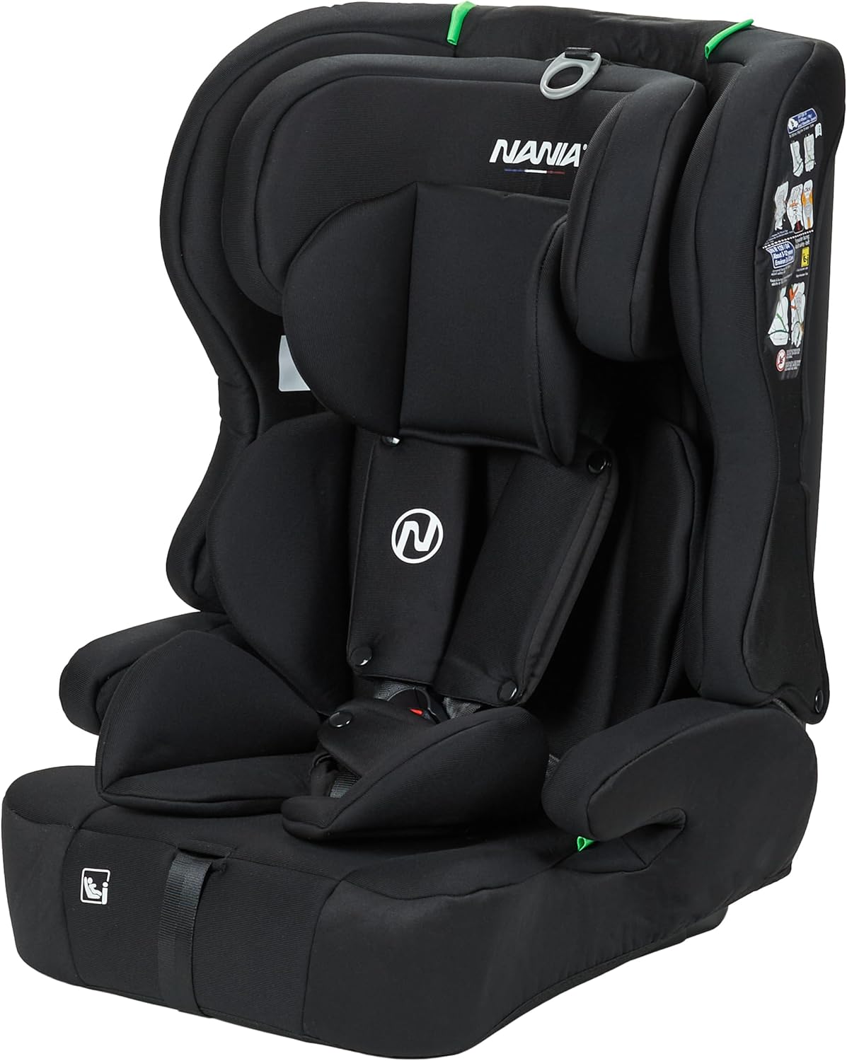 Siège auto enfant Rio I-size 76-150 cm- Groupe 1/2/3 de 9 à 36 kg, 15 mois à 12 ans, Têtière ajustable, Harnais de sécurité 5 points, Housse amovible-fixation ceinturé