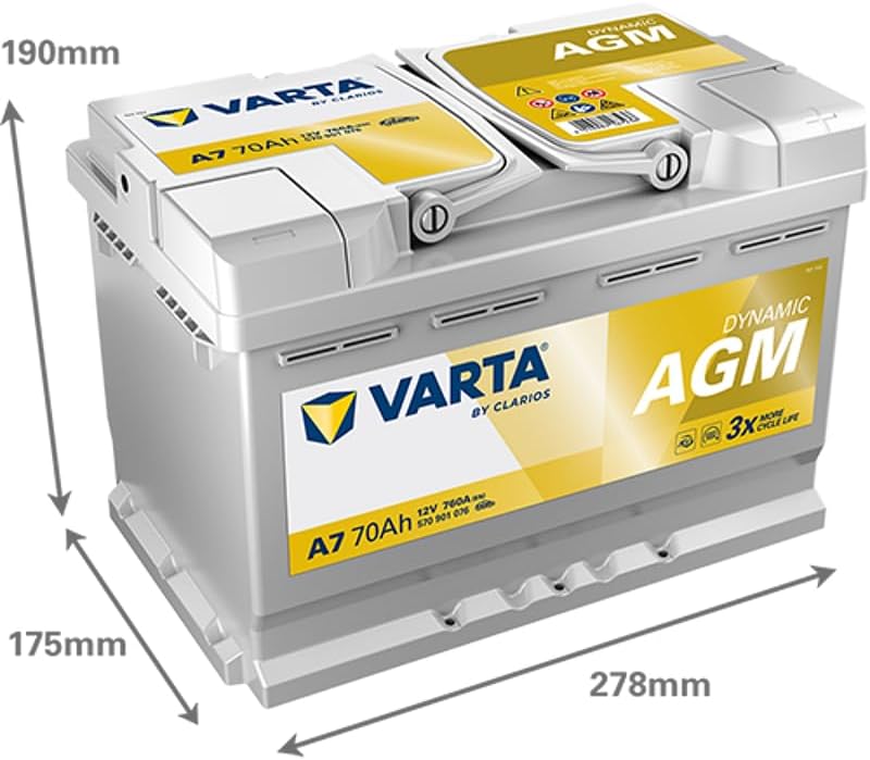 Batterie 70, Ah 760, A/EN 570901076K262 L 278mm B 175mm H 190mm