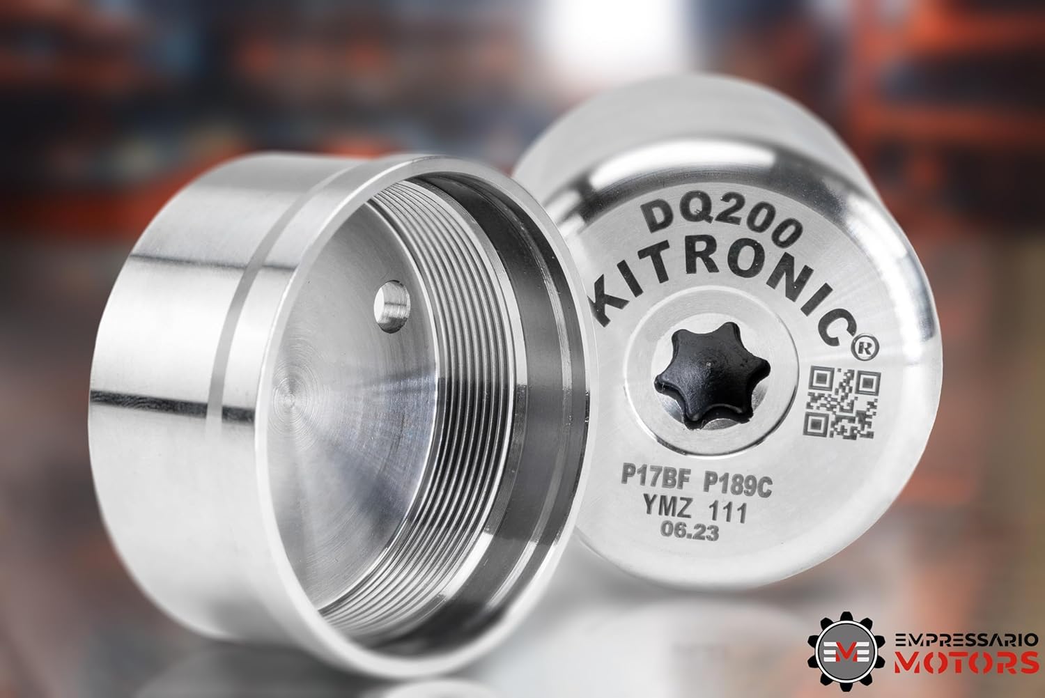 Kit de réparation d'accumulateur de pression KITRONIC DQ200 pour DSG, à sec 7 compatible avec VW - Clé d'assemblage, carter d'huile, jeu de joints et 1 L d'huile Ravenol, vis en aluminium - YMZ110