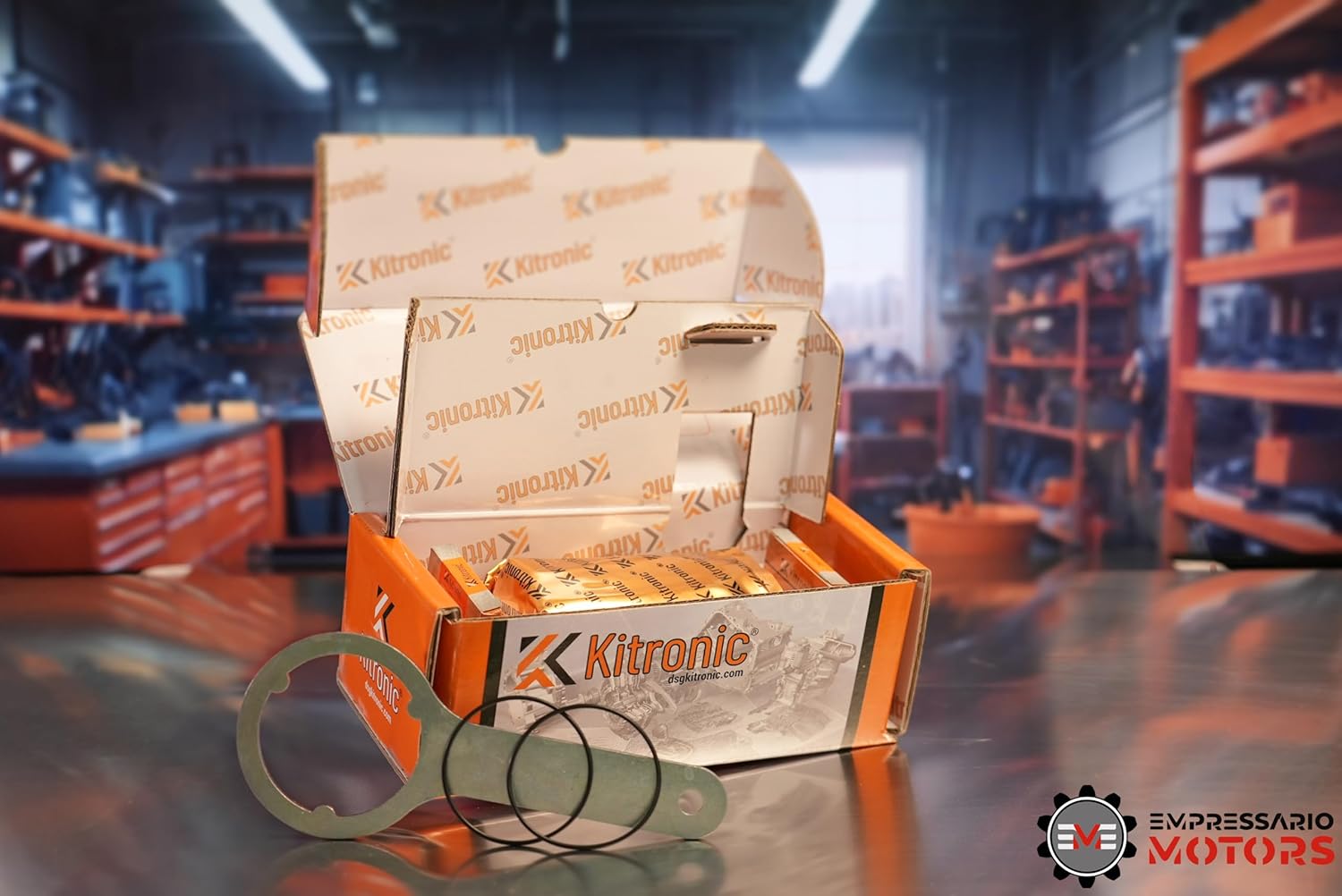 Kit de réparation d'accumulateur de pression DQ200 pour DSG, à sec 7 compatible avec VW - carter d'huile et 1 litre d'huile Ravenol Mechatronics, vis tournantes en aluminium incluses.