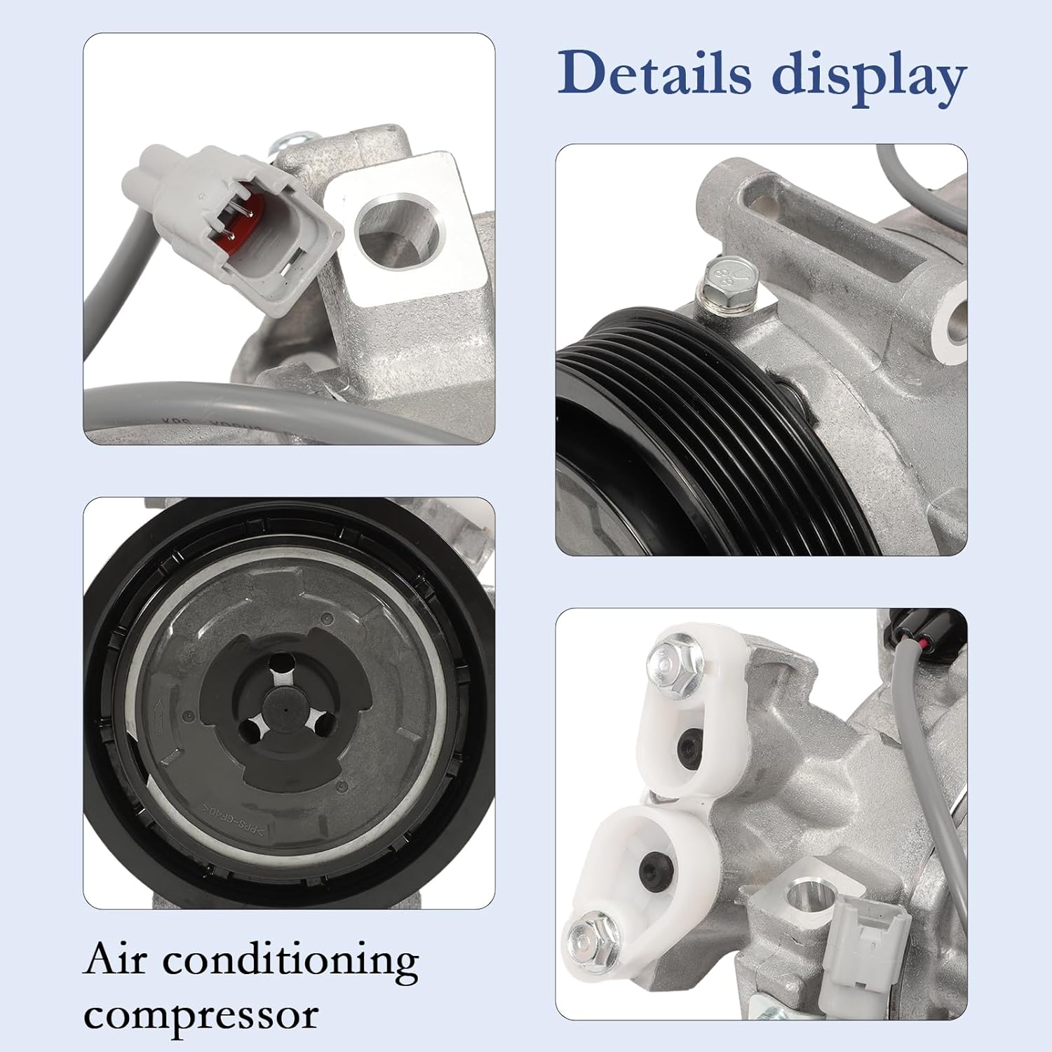 Compresseur De Climatisation Avec Embrayage, Remplacement OEM 8200956574, Compresseur Clim R134a 7PK Pour Renault Megane III Grandtour Coupé CC Scenic III Grand Scenic III 1.9 DCi 2.0 TCe