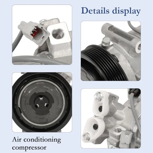 Compresseur De Climatisation Avec Embrayage, Remplacement OEM 8200956574, Compresseur Clim R134a 7PK Pour Renault Megane III Grandtour Coupé CC Scenic III Grand Scenic III 1.9 DCi 2.0 TCe