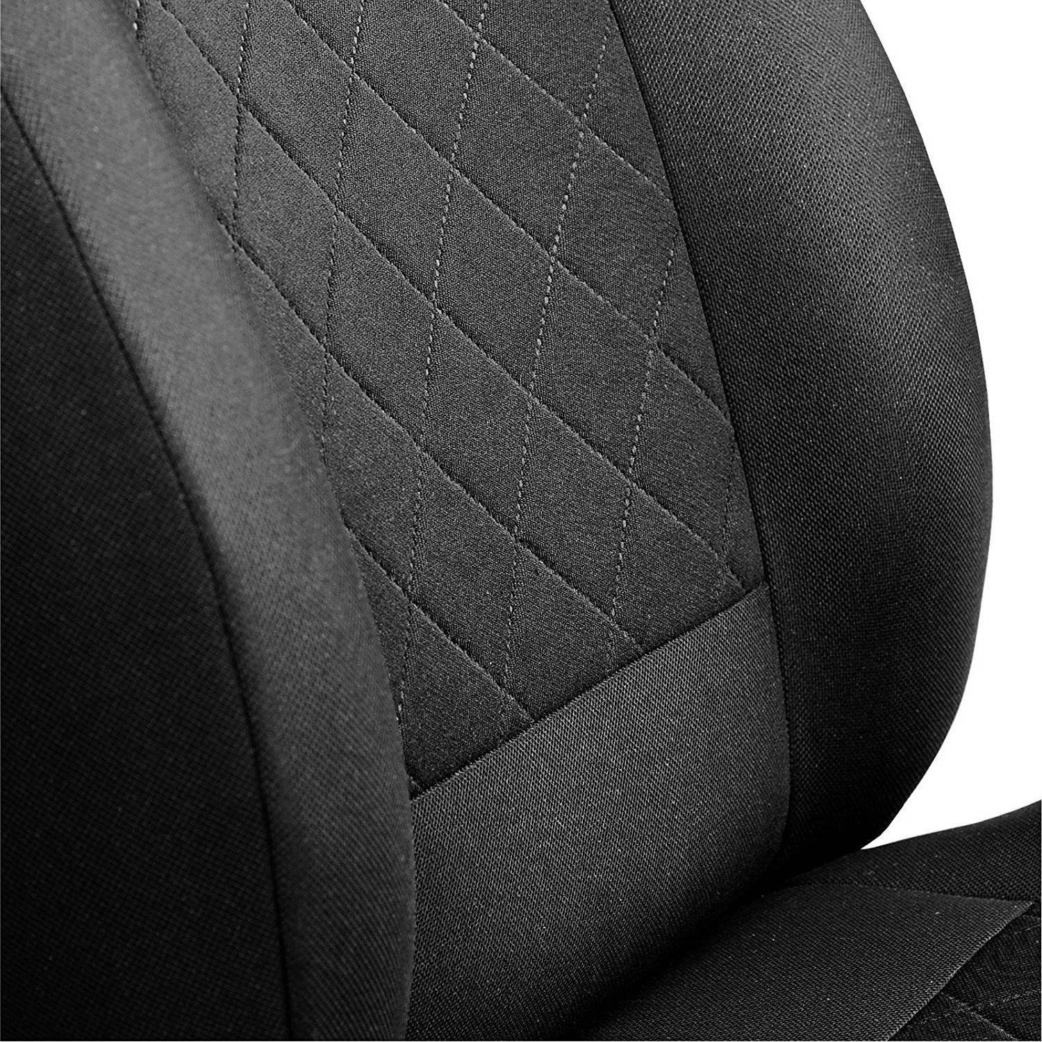 Housses de siège avant pour Kangoo - Pour sièges conducteur et passager, couleur premium noir, motif à carreaux pressés